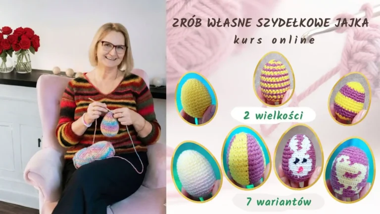 Zdjęcie promujące kurs Szydełkowe jajka na Wielkanoc