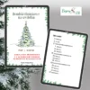 Dwa tablety prezentujące cyfrowy przewodnik 'Bombki choinkowe na szydełku' Bajery Eli w formacie PDF i wideo. Lewy ekran to okładka e-booka z choinką i informacją o 'kompletnym przewodniku z 9 schematami', prawy wyświetla spis treści z podziałem wzorów na średnice 6 cm, 8 cm i 10 cm.